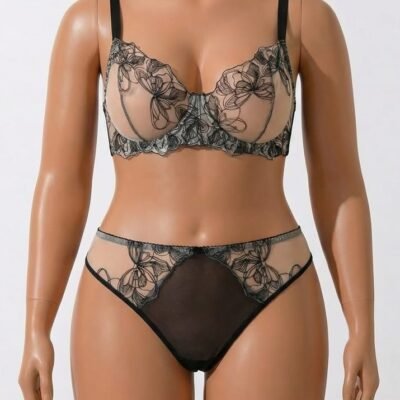 Midnight Petal Lace